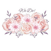 Waterverf roze bloemen-bruiloft programma- handwaaier