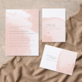 Blush roze elegante chique waterverf bruiloft kaart (Personaliseer de collectie van deze zelfstandige maker.)