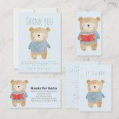 Teddy Bear blue boy Baby shower Schattige bedankt