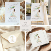 Elegante bruid om Vrijgezellenfeest te zijn Deel e Informatiekaartje