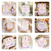 Waterverf vlinder 1e verjaardag servet