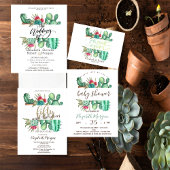 Waterverf Cactus Wijn Etiket