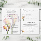 Elegante Waterverf Calla Lelies Romantische Bloeme Papieren Bordje (Personaliseer de collectie van deze zelfstandige maker.)