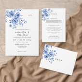 Watercolor Chinoiserie Details Enclosure Card Informatiekaartje (Personaliseer de collectie van deze zelfstandige maker.)