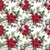 Poinsettia, gouden confetti Moeder in de Kerstwet Kaart