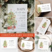 Waterverf Kerst Baby shower Dank u kaarten