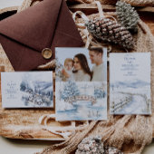 Waterverf Christmas Winter Wonderland Papieren Bordje