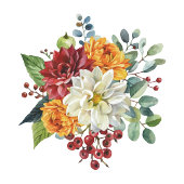 Kleurrijke Elegante Bloemen Ronde Sticker