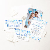 Blauwe Valentijn over of onder Baby shower spel Kaart