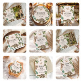 Waterverf dinosaurus verjaardagsfeestje bedankkaart