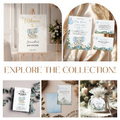 Waterverf Elephant Baby shower Etiket