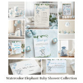 Blue Elephant It's a Boy Baby Shower Cups Papieren Bekers