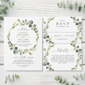 Modern Eucalyptus Krans Lijst PAAR DOUCHE Boho Kaart (Personaliseer de collectie van deze zelfstandige maker.)