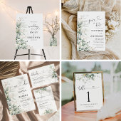 Eucalyptus Goud Bloemengroen Bespaar onze datum Ka Save The Date