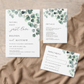 Waterverf Eucalyptusbladeren | Bruiloft Vierkante Sticker (Personaliseer de collectie van deze zelfstandige maker.)