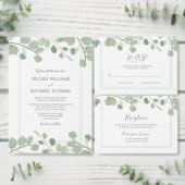 Waterverf Eucalyptus Trouwtafel nummer Kaart (Personaliseer de collectie van deze zelfstandige maker.)