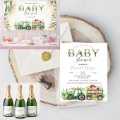 Waterverf Landdieren Tractor Baby shower Spandoek