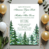 Fir Tree Wedding Sla de datum op Aankondigingskaart