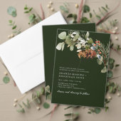 Waterverf Bloemenarrangementen Groene bruiloft Menu (Personaliseer deze collectie van deze onafhankelijke maker. Test)