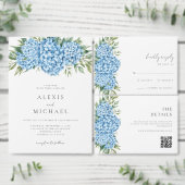 Elegant Blue Hydrangea Floral Wedding Acryl Bord (Personaliseer de collectie van deze zelfstandige maker.)