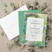 Whimsical Watercolor Garden Themed Wedding Menu (Personaliseer deze collectie van deze onafhankelijke maker. Test)