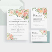 Floral Waterverf Wedding Hartelijk dank Bedankkaart