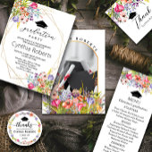 Wildflower Spring Class Afstuderen Papier Borden Papieren Bordje