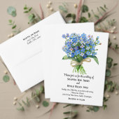 Vergeet-me-niet bruiloft uitnodiging op wit (Personaliseer deze collectie van deze onafhankelijke maker. Test)