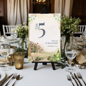 Watercolor Tuinboog Monogram Bruiloft Vierkante Sticker