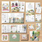 Waterverf Garden Wildflower Spring Save the Date Kartonnen Onderzetters