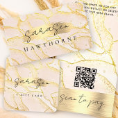 Modern Monogram Script Blush Pink Gold Folie Mini Klembord