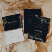 Waterverf Gold Splash Menu Keuze RSVP