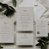 Golden Bee "Meant to Bee" Trouwgunst Ronde Sticker