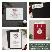 Waterverf Golfbal Ornament Monogram Kerstdag Tissuepapier