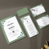 Waterverf Groene Eucalyptus Trouwprogramma's