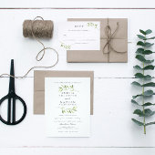 Welkom bruiloft Sign Waterverf Green Leaf Poster