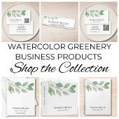 Watercolor Greenery Personalized Job Title Zwarte Inkt Pen