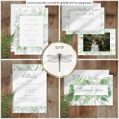 Watercolor Greenery Fern Rustic Wedding Informatiekaartje