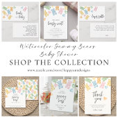 Watercolor Gummy Bears Baby Shower Kaart