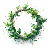 Gepersonaliseerde foto Kerstkrans Cadeaupapier