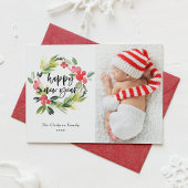 Waterverf Pine en Holly Wreath Nieuwjaarsfeest Servet