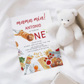 Waterverf Italiaan 1e verjaardag Papieren Bordje