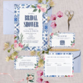 Italiaans Floral Vrijgezellenfeest Enclosure Kaart Visitekaartje