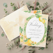 Rustieke citroen citrus boho zomer bruiloft acryl uitnodigingen (Personaliseer deze collectie van deze onafhankelijke maker. Test)