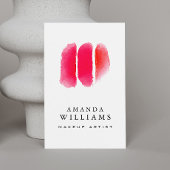 Rode Waterverf Make-up Swatches Platte Notecard Notitiekaartje