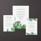 Tropische Groene Monster Leaves Wedding Ceremony H Handwaaier (Personaliseer de collectie van deze zelfstandige maker.)