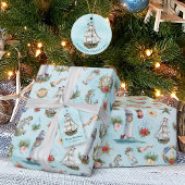 Beach Theme Nautical Kerstmis Kastal Papieren Bordje
