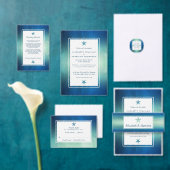 Waterverf Oceaan Zeester Strand Bruiloft Nummer Kaart (Personaliseer de collectie van deze zelfstandige maker.)