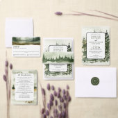 Waterverf buitenshuis bruiloft uitnodiging (Personaliseer de collectie van deze zelfstandige maker.)