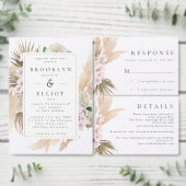 Boho Pampas Grass Virtual Bridal Shower Kaart (Personaliseer de collectie van deze zelfstandige maker.)